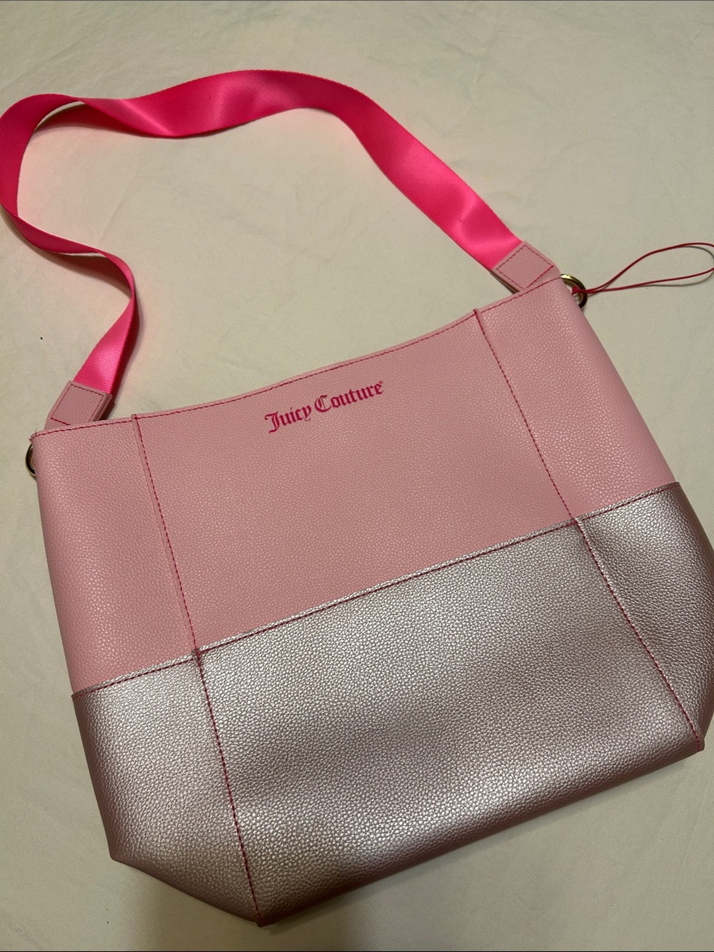 Juicy Couture Pink Two-Tone Metallic Shoulder Bag